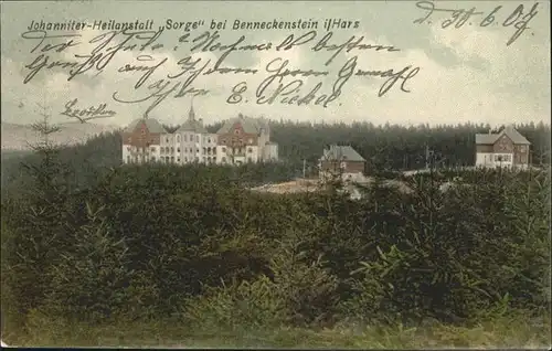 Benneckenstein Johanniter Heilanstalt Sorge / Benneckenstein /Harz LKR