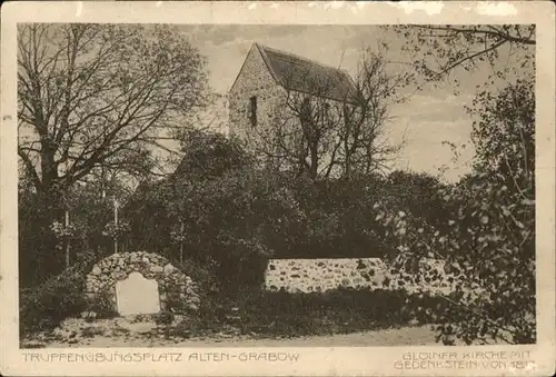 Altengrabow Truppenuebungsplatz Kirche Gedenkstein / Magdeburgerforth /Jerichower Land LKR