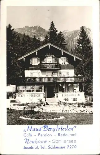 Neuhaus Schliersee Haus Bergfrieden / Schliersee /Miesbach LKR