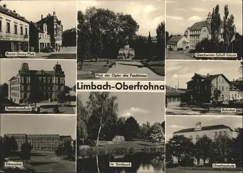 Limbach-Oberfrohna Bruno-Granz-Platz Pestalozzischule Duererplatz Stadtpark Goetheschule *