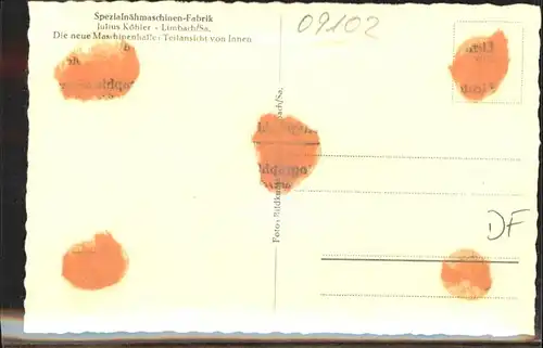 Limbach-Oberfrohna Limbach-Oberfrohna Naehmaschinenfabrik Julius Koehler * / Limbach-Oberfrohna /Zwickau LKR