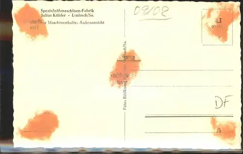 Limbach-Oberfrohna Limbach-Oberfrohna Naehmaschinenfabrik Julius Koehler * / Limbach-Oberfrohna /Zwickau LKR