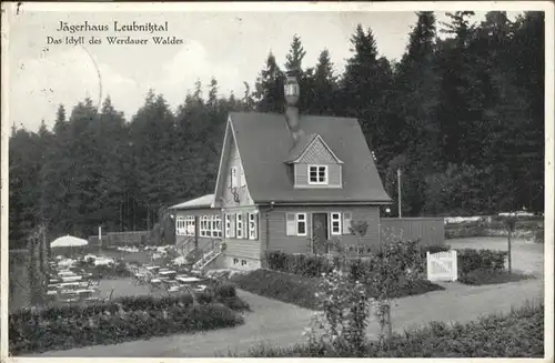 Werdau [Stempelabschlag] Jaegerhaus Leubnitztal Werdauer Wald x