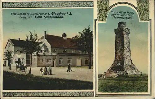 Glauchau Sachsen Etablissement Bismarckhoehe Turm x