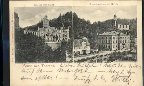 Tharandt Schloss Ruine Forstakademie Kirche x