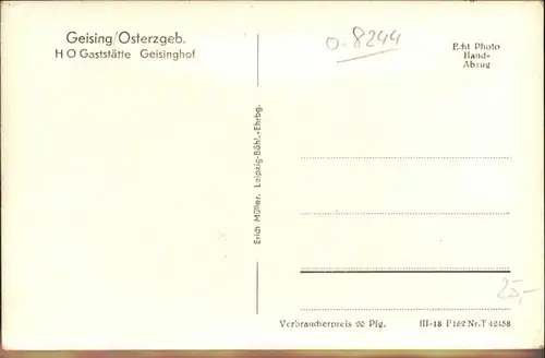 Geising Erzgebirge Geising Erzgebirge Gaststaette Geisinghof * / Geising Osterzgebirge /Saechsische Schweiz-Osterzgebirge LKR