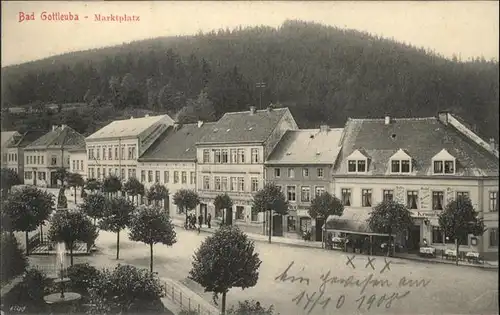 Bad Gottleuba-Berggiesshuebel Marktplatz Springbrunnen *