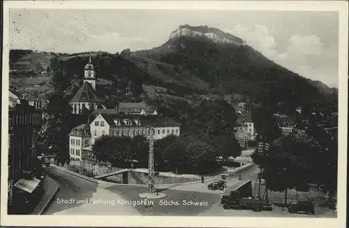 Koenigstein Saechsische Schweiz Festung Stadt  x