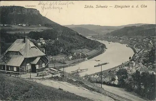 Koenigstein Saechsische Schweiz Elbe x