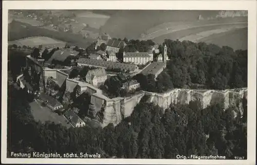 Koenigstein Saechsische Schweiz Festung Fliegeraufnahme x