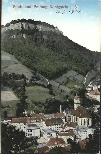 Koenigstein Saechsische Schweiz Festung Stadt  *