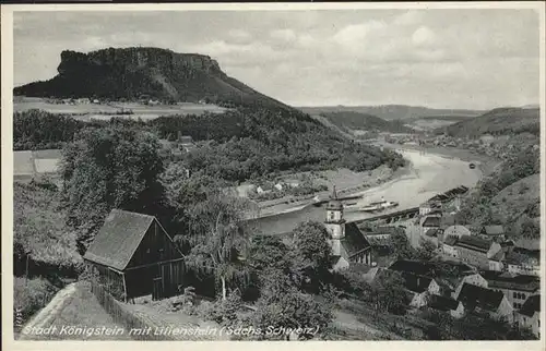 Koenigstein Saechsische Schweiz Lilienstein *