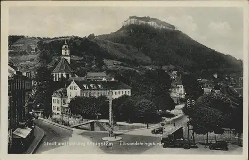 Koenigstein Saechsische Schweiz Festung Stadt Elbsandsteingebirge *
