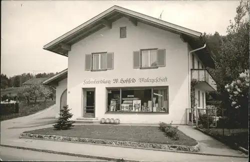 Bergen Chiemgau Bergen Chiemgau [Stempelabschlag] Farbenhandlung Hotzfeld Malergeschaeft x / Bergen /Traunstein LKR