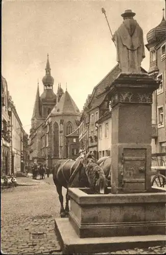 St Wendel Wendelinusbrunnen Pferd