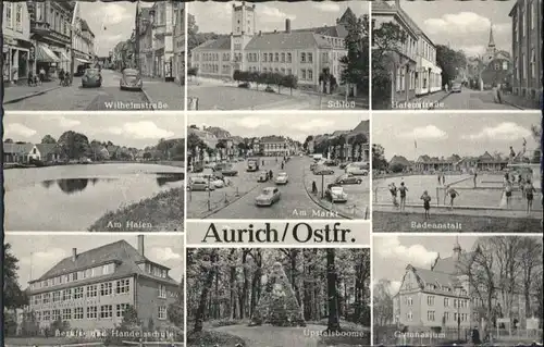 Aurich Ostfriesland Aurich Ostfriesland Hafen Schule Schwimmbad Schloss * / Aurich /Aurich LKR