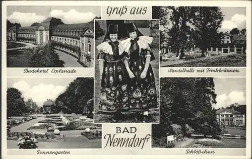 Bad Nenndorf Badehotel Esplanade Tracht Wandelhalle Schloesschen x