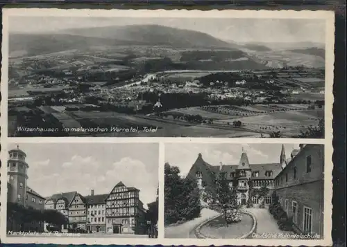 Witzenhausen Werratal Marktplatz Rathaus Kolonialschule *