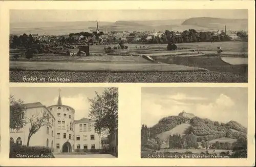 ws86808 Brakel Westfalen Brakel Oberlyzeum Schloss Hinnenburg * Kategorie. Brakel Alte Ansichtskarten
