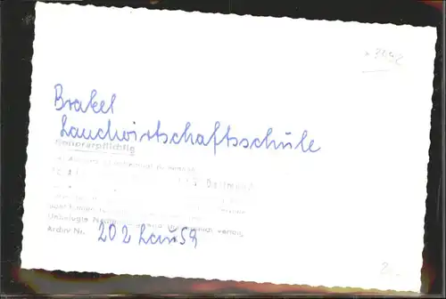 ws86966 Brakel Westfalen Brakel Landwirtschaftsschule * Kategorie. Brakel Alte Ansichtskarten