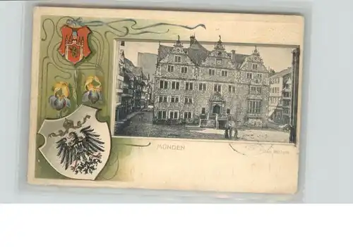 Hann. Muenden Rathaus Wappen Praegedruck x