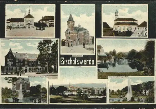 Bischofswerda Rathaus Postamt Friedrich August Park  x