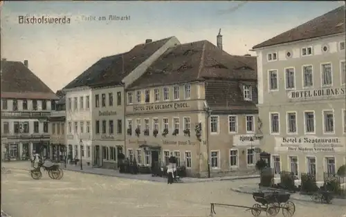 Bischofswerda Altmarkt Hotel zum Goldenen Engel  Kutsche x