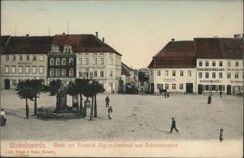 Bischofswerda Markt Friedrich August Denkmal Bahnhofstrasse x