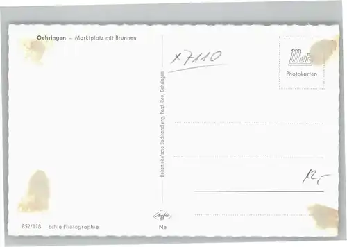oehringen Hohenlohe oehringen Marktplatz Brunnen * / oehringen /Hohenlohekreis LKR