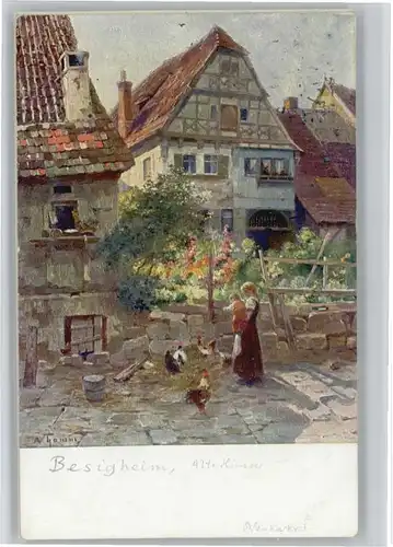 Besigheim [handschriftlich] Kuenstler Adolf Thamm *