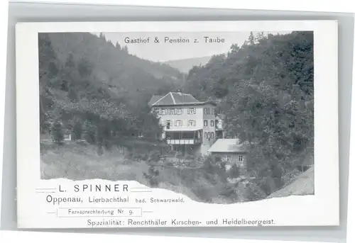 Oppenau Oppenau Gasthof Pension Taube * / Oppenau Schwarzwald /Ortenaukreis LKR