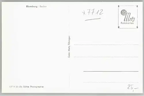 Blumberg Baden Blumberg  * / Blumberg /Schwarzwald-Baar-Kreis LKR