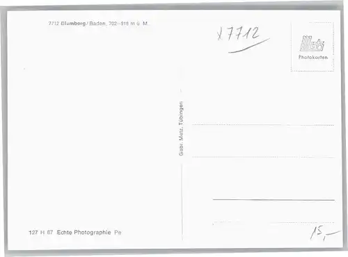 Blumberg Baden Blumberg  * / Blumberg /Schwarzwald-Baar-Kreis LKR