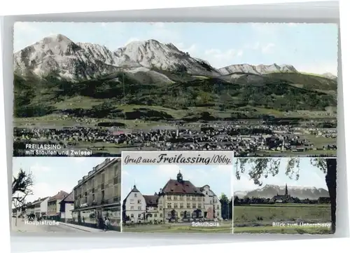 Freilassing Hauptstrasse Schulhaus Staufen Untersberg Zwiesel x