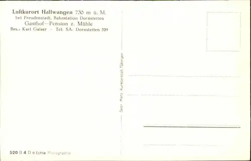 Hallwangen Gasthof Pension Muehle *