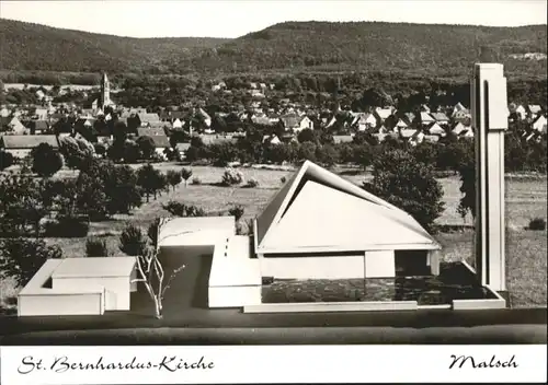 Malsch Karlsruhe Malsch St Bernhardus Kirche  * / Malsch /Karlsruhe LKR