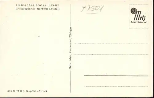 Marxzell Erholungsheim Deutsches Rotes Kreuz *