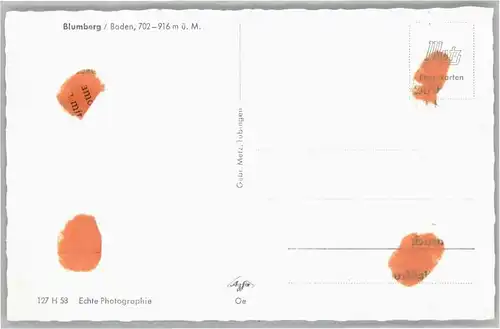 Blumberg Baden Blumberg  * / Blumberg /Schwarzwald-Baar-Kreis LKR