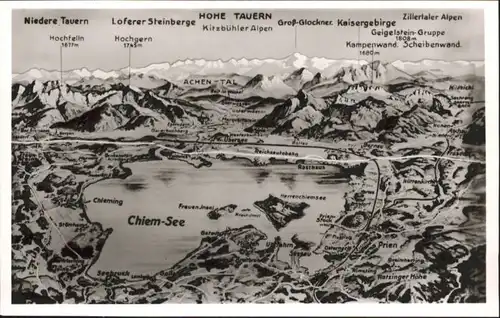 Chiemsee Niedere Tauern Gross-Klockner Zillertaler Alpen *