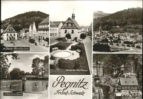 Pegnitz Rathaus Marktplatz Schwimmbad *