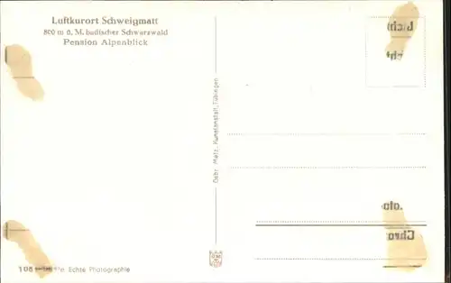 Schweigmatt Pension Alpenblick *