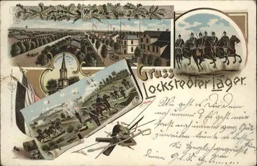 Lockstedt Denkmal 1870/71 Pferde Soldaten x