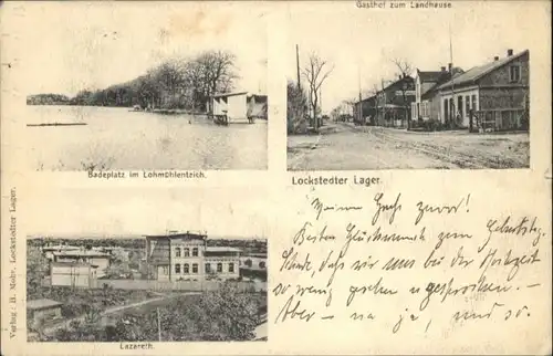 Lockstedt Lockstedt Lager Gasthof zum Landhause Badeplatz Lohmuehlenteich Lazarett x / Lockstedt /Steinburg LKR
