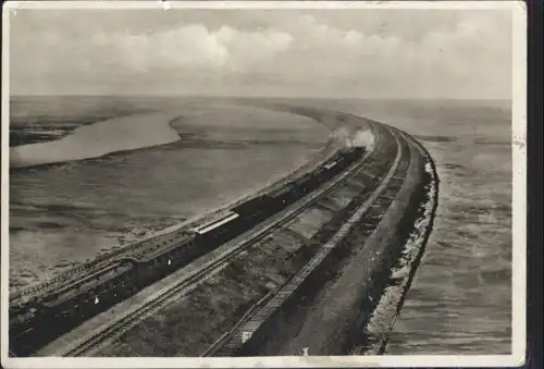 Insel Sylt Hindenburgdamm Eisenbahn Fliegeraufnahme x