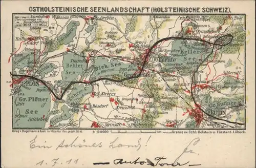 Eutin Holsteinische Schweiz Landkarte x