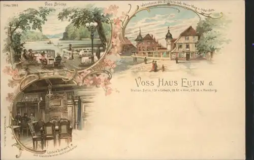 Eutin Wohnhaus Dichter Voss Haus Litho *