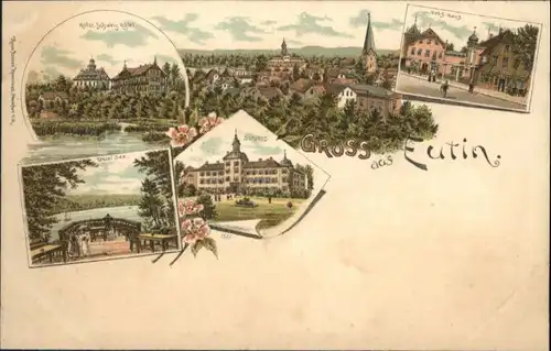 Eutin Hotel Schloss Uklei See Voss-Haus Litho *