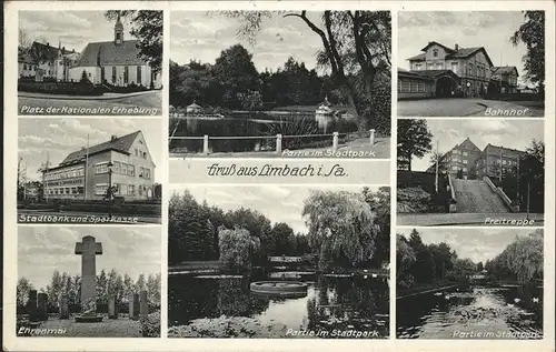 Limbach-Oberfrohna Bahnhof Stadtpark Ehrenmal Sparkasse