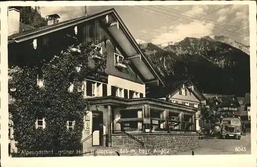 Hinterstein Bad Hindelang Alpen Gasthof  gruener Hut / Bad Hindelang /Oberallgaeu LKR