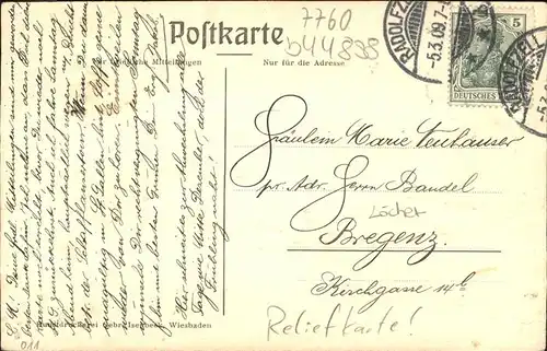 Radolfzell Panorama Bodensee Reliefkarte